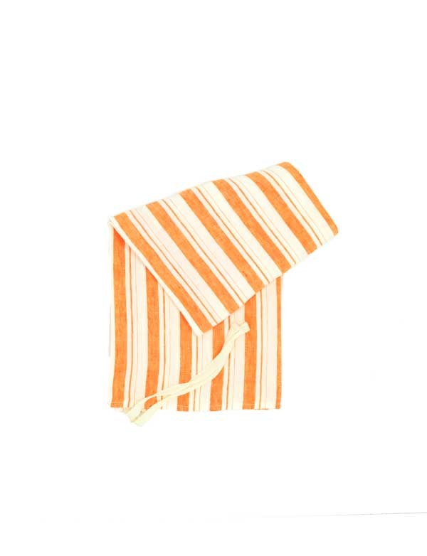 Linge Particulier - Torchon / Essuie-main rayures orange