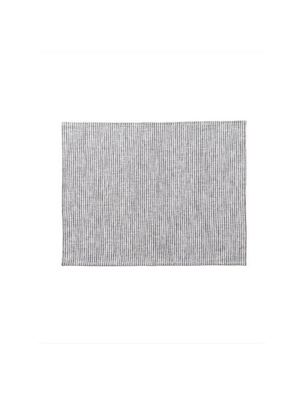 Fog Linen - Set de table en lin rayé gris et blanc